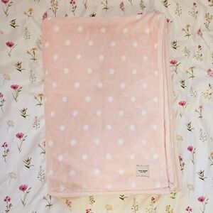 Pink Polka Dot Twin Fluffy Throw